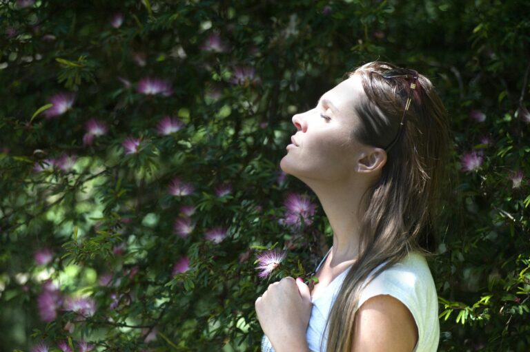 Woman in forest